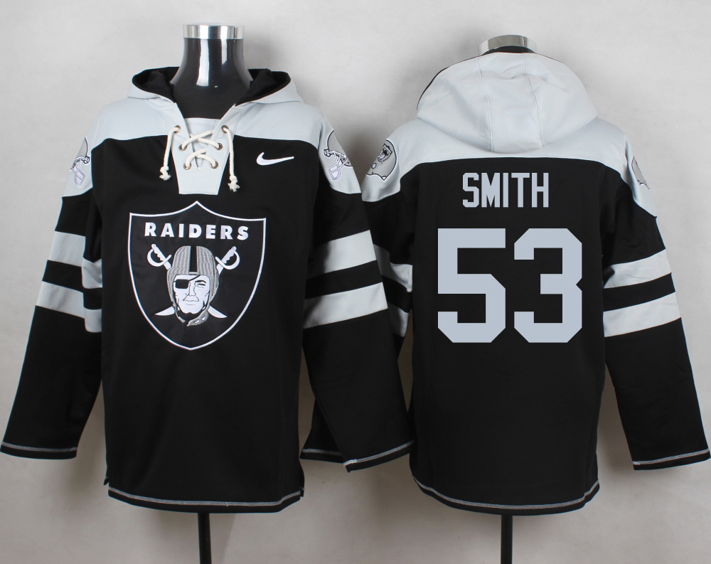 NFL Oakland Raiders #53 Smith Black Hoodie