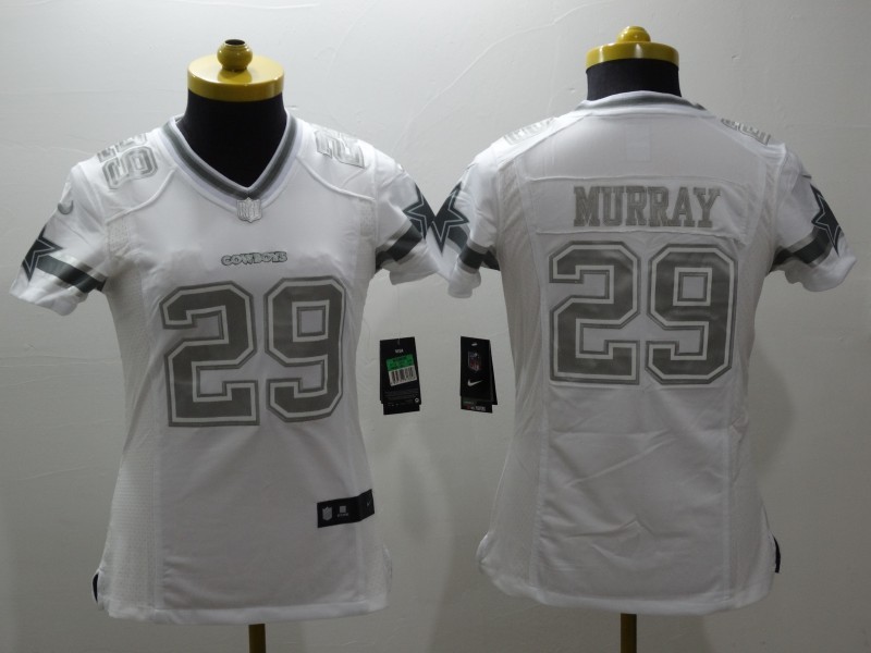 Womens NFL Dallas Cowboys #29 Murray Platinum Jersey 