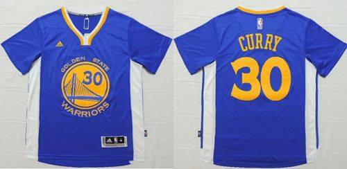 NBA Golden State Warriors #30 Curry Blue Short-Sleeve Jersey