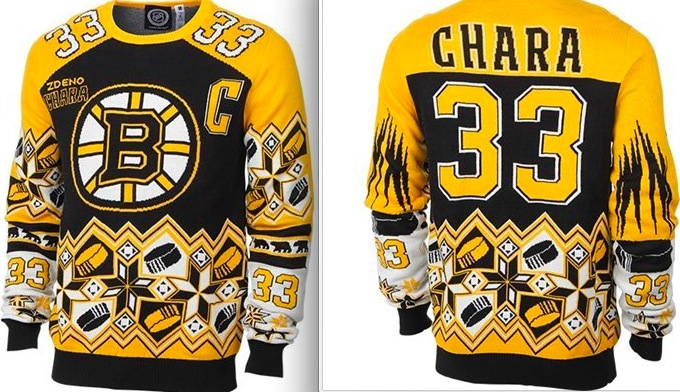 NHL Boston Bruins #33 Chara Mens Sweater