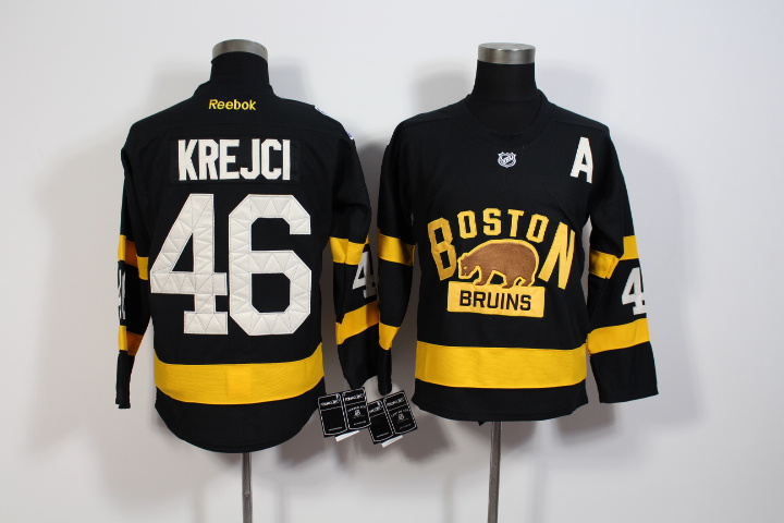 NHL Boston Bruins #46 Krejci Black Jersey with C Patch