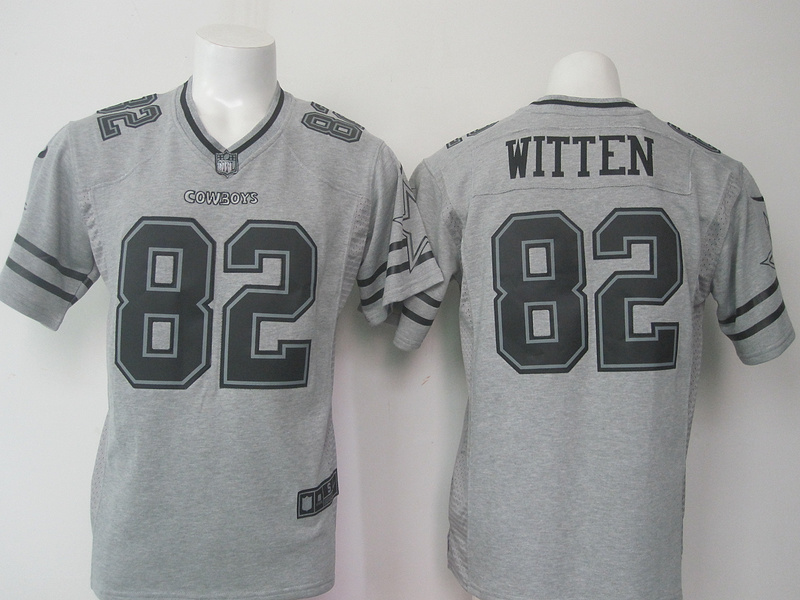 NFL Dallas Cowboys #82 Witten Gridiron Gray Limited New Jersey