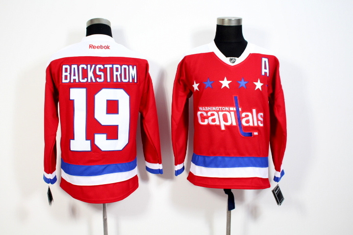 NHL Washington Capitals #19 Backstrom Red Jersey