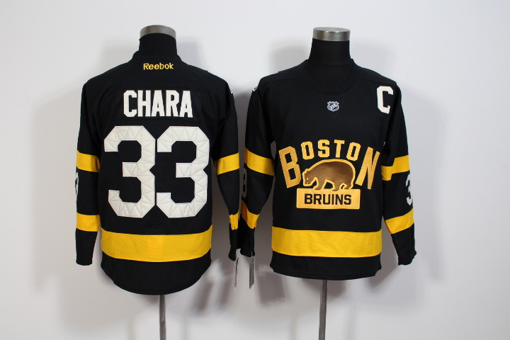 NHL Boston Bruins #33 Chara Black Jersey with C Patch