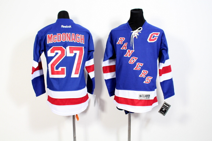 NHL New York Rangers #27 McDonagh Blue Youth Jersey