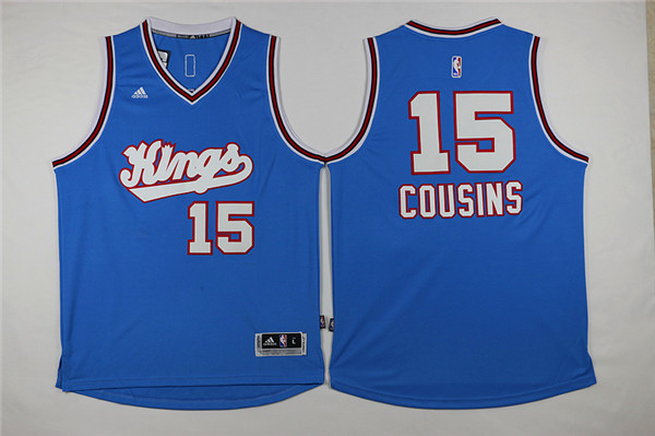 NBA Sacramento Kings #15 Cousins L.Blue New Jersey