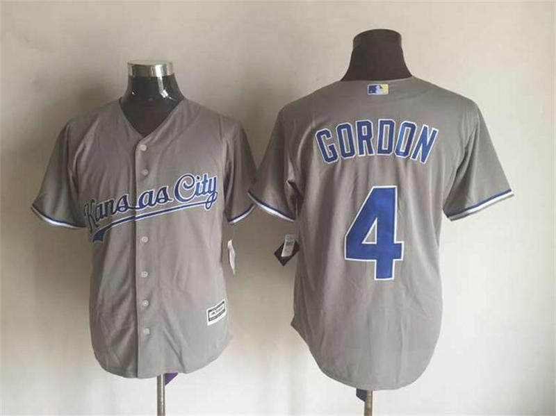 MLB Kansas City Royals #4 Gordon Grey Jersey