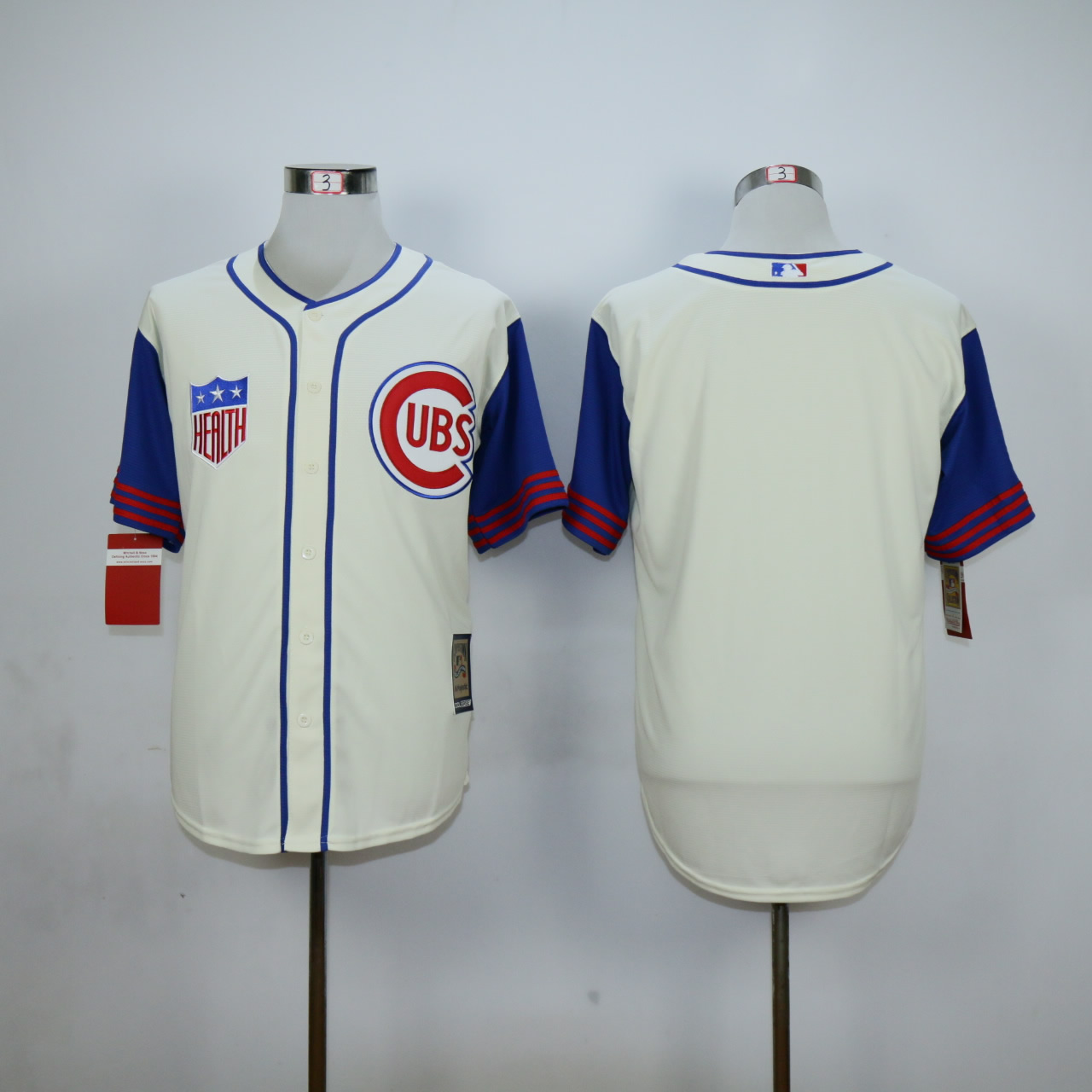 MLB Chicago Cubs  Blank Cream Blue Jersey