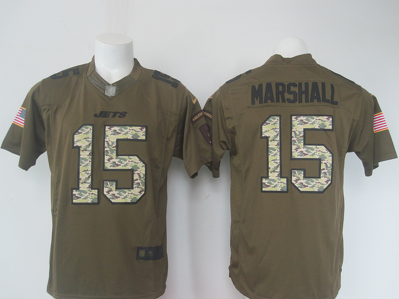 NFL New York Jets #15 Marshall Salute for Service Green Limited Jersey