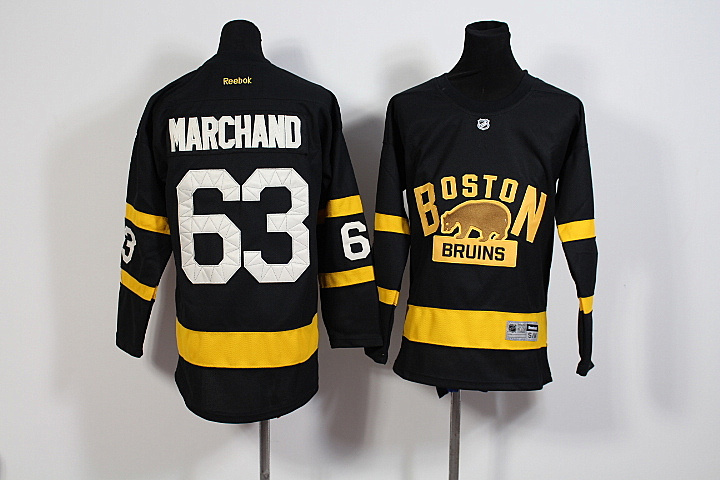 Youth NHL Boston Bruins #63 Marchand Black Jersey