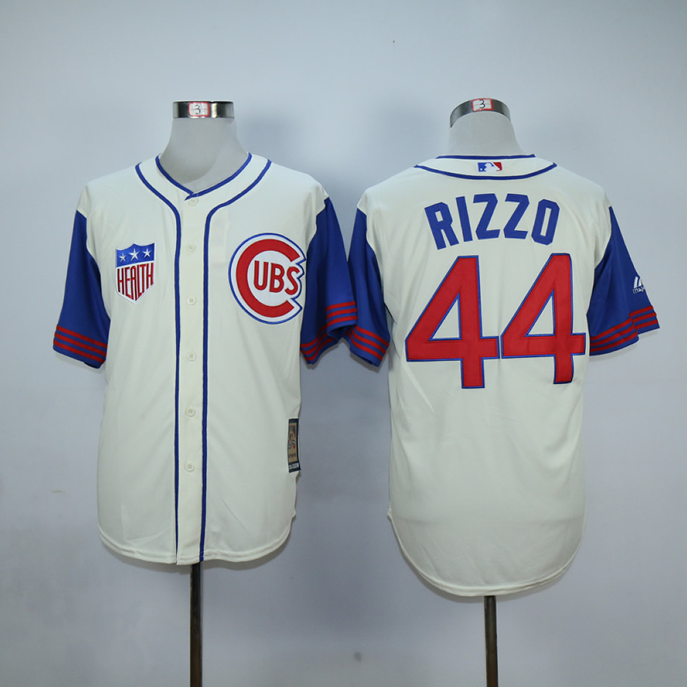 MLB Chicago Cubs #44 Rizoo Cream Jersey