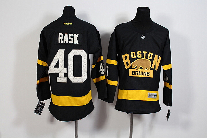 Youth NHL Boston Bruins #40 Rask Black Jersey