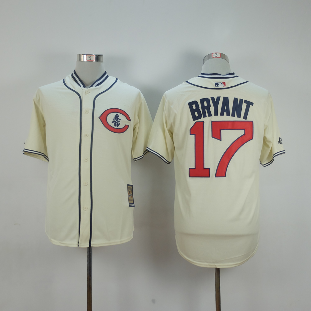 MLB Chicago Cubs #17 Bryant Cream Jersey