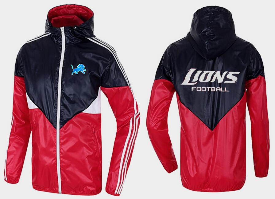 NFL Detroit Lions Red Black Jacket