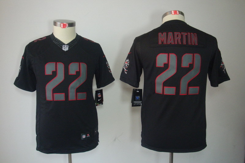 Kidss Tampa Bay Buccaneers #22 Martin Impact Limited Black Jersey