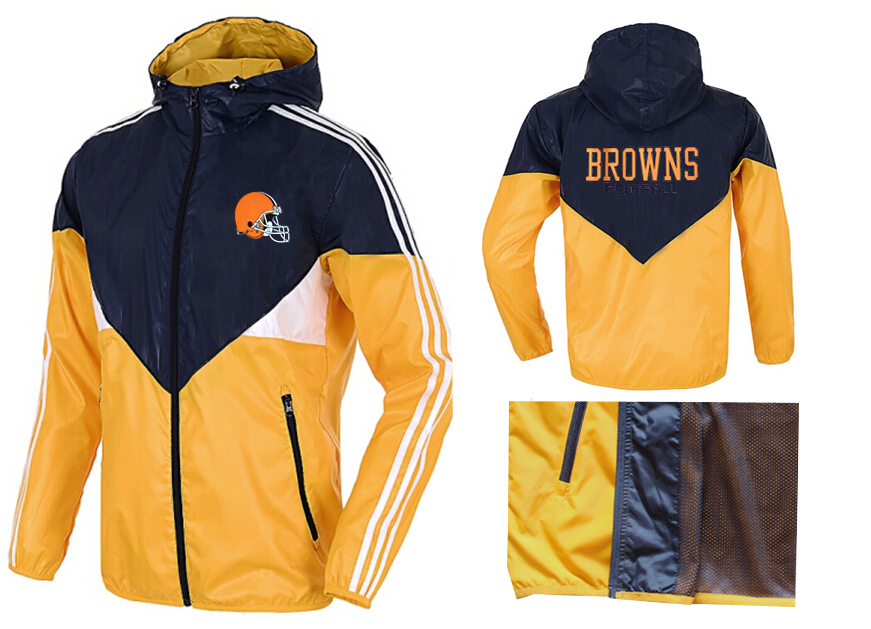 NFL Cleveland Browns Yellow Black Jacket