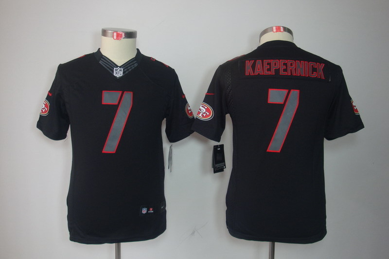 Nike San Francisco 49ers #7 Kaepernick Impact Limited Black Jersey