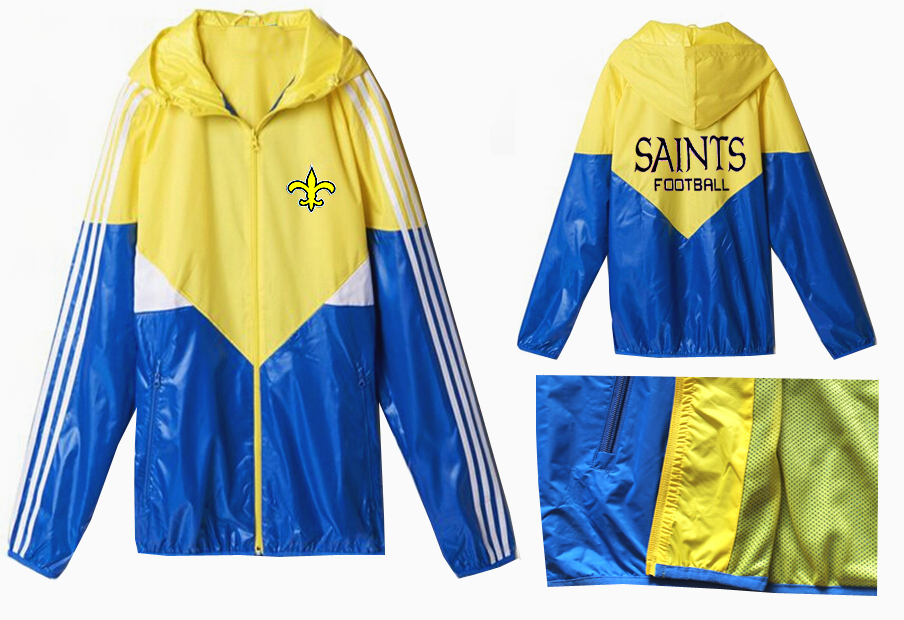 NFL New Orleans Saints Yellow Blue Jacket