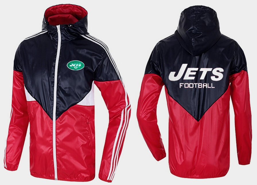 NFL New York Jets Red Black Jacket