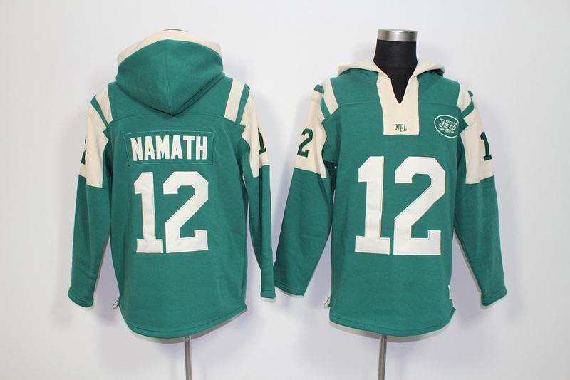 NFL New York Jets #12 Namath Green Hoodie