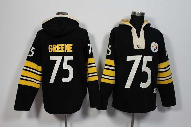 NFL Pittsburgh Steelers #75 Greene Black Hoodie
