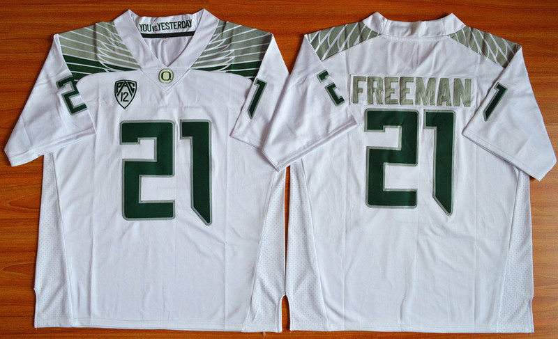 NCAA  Oregon Ducks Royce Freeman #21 Football Limited Jersey White 