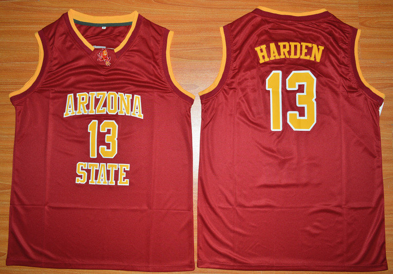 NCAA Arizona State Sun #13 Devils James Harden College Basketball Jersey Red 
