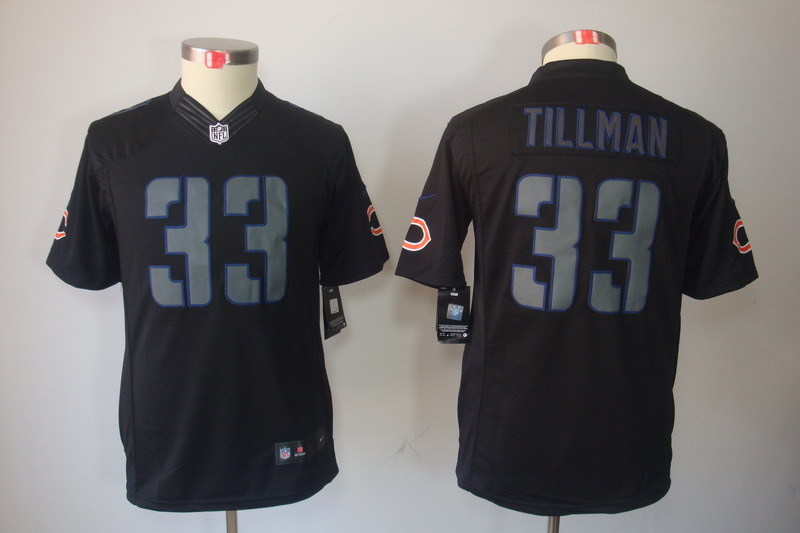 Kidss Chicago Bears #23 Tillman Impact Limited Black Jersey