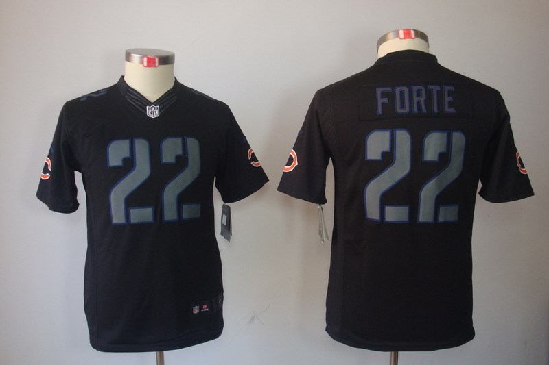 Kidss Chicago Bears #22 Forte Impact Limited Black Jersey
