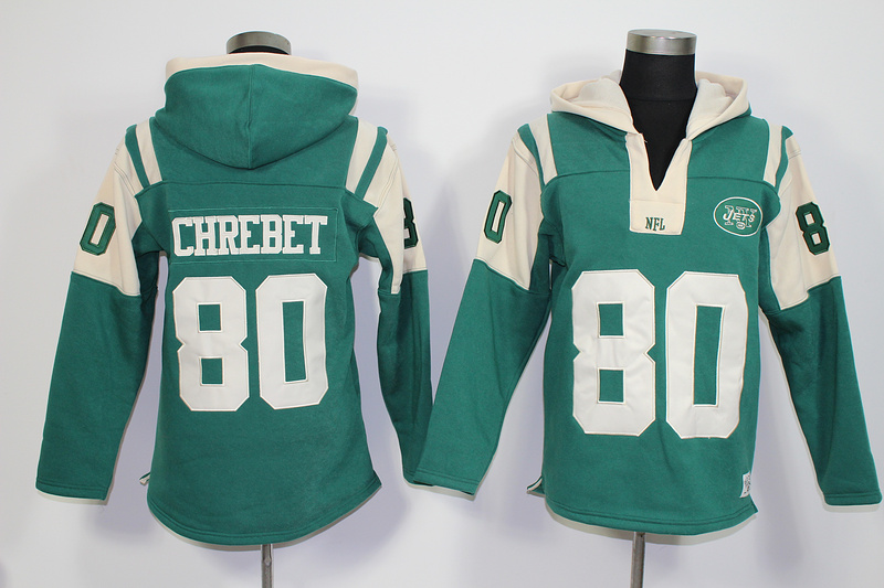 NFL New York Jets #80 Chrebet Green Hoodie