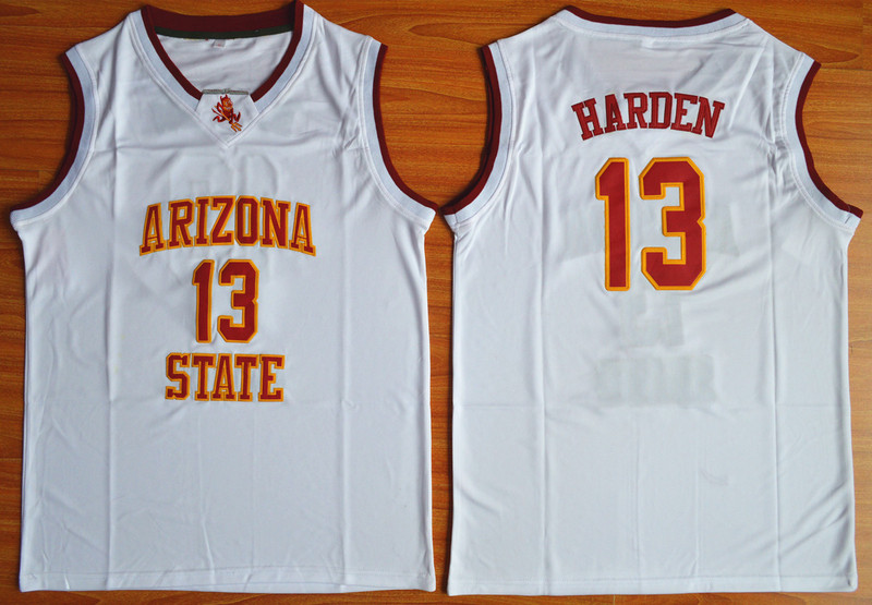 NCAA Arizona State Sun #13 Devils James Harden College Basketball Jersey White 