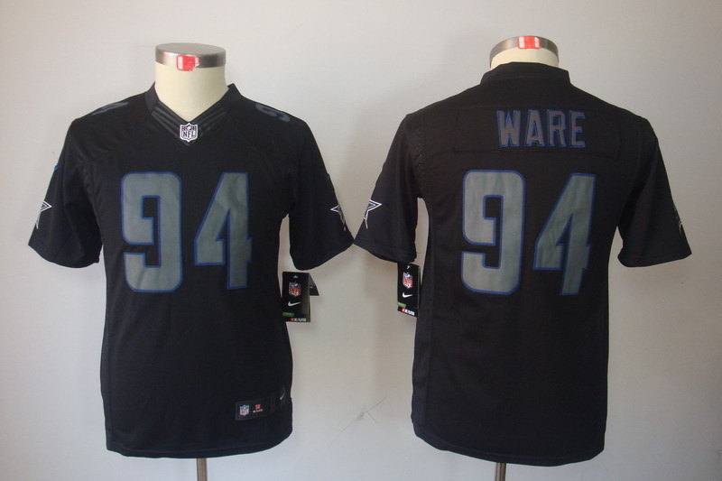 Kidss Dallas Cowboys #94 Ware Impact Limited Black Jersey