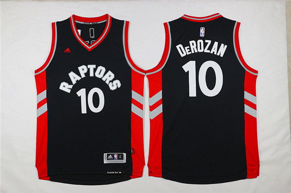 NBA Toronto Raptors #10 DeRozan Black Red Jersey