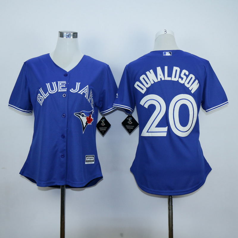 MLB Toronto Blue Jays #20 Donaldson Womens Blue Jersey