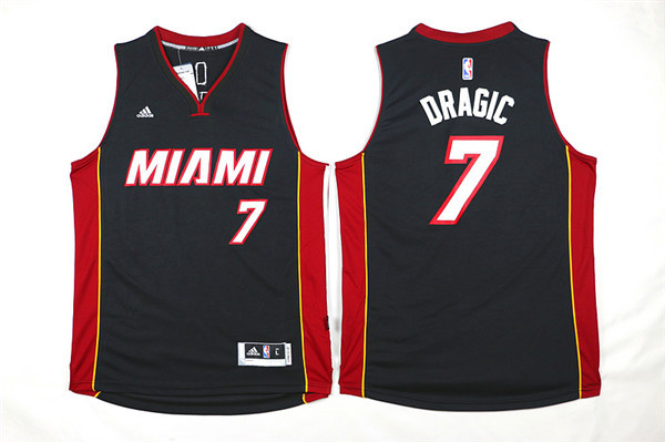 NBA Miami Heat #7 Dragic Black New Jersey