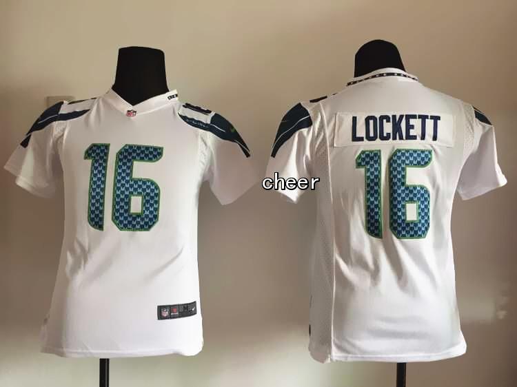 Nike Seattle seahawks #16 Lockett White Kids Jersey