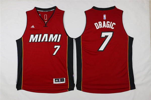 NBA Miami Heat #7 Dragic Red New Jersey