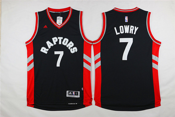 NBA Toronto Raptors #7 Loway Black Red Jersey