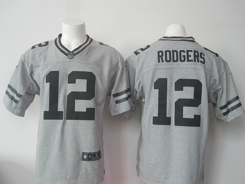 NFL Green Bay Packers #12 Rodgers Gridiron Gray Limited New Jersey