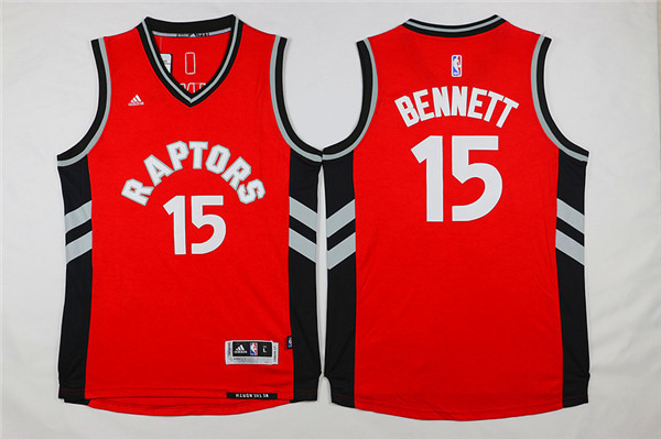 NBA Toronto Raptors #15 Bennett Red Jersey