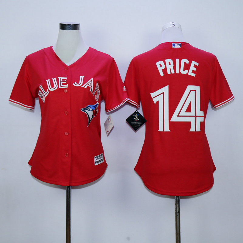 MLB Toronto Blue Jays #14 Price Womens Red Jersey