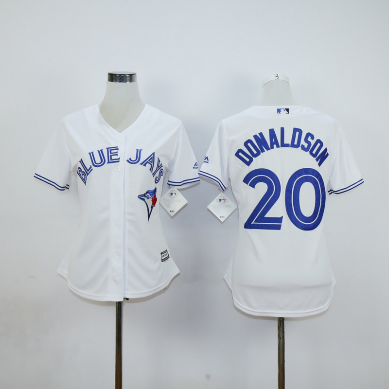 MLB Toronto Blue Jays #20 Donaldson Womens White Jersey