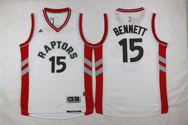 NBA Toronto Raptors #15 Bennett White Red Jersey