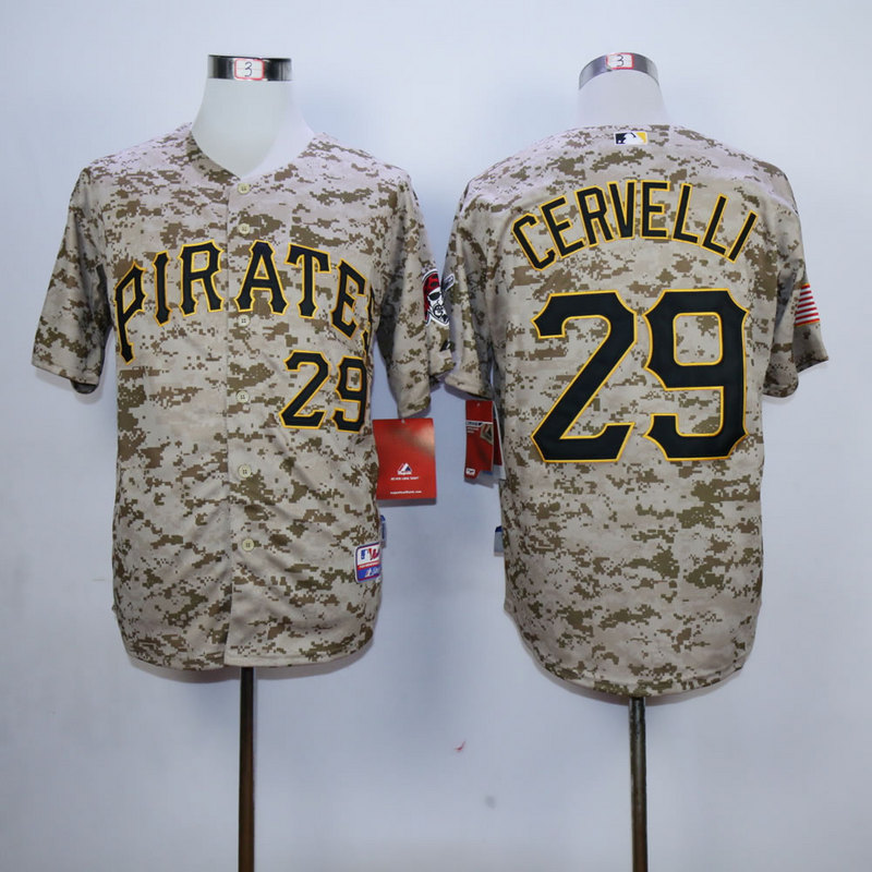 MLB Pittsburgh Pirates #29 Cervelli Camo Jersey