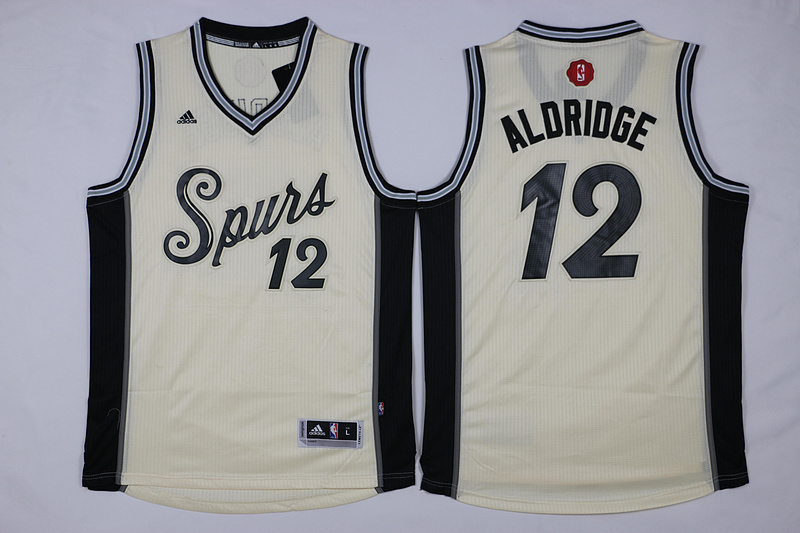 NBA San Antonio Spurs #12 Aldridge White 2015 Christmas Jersey