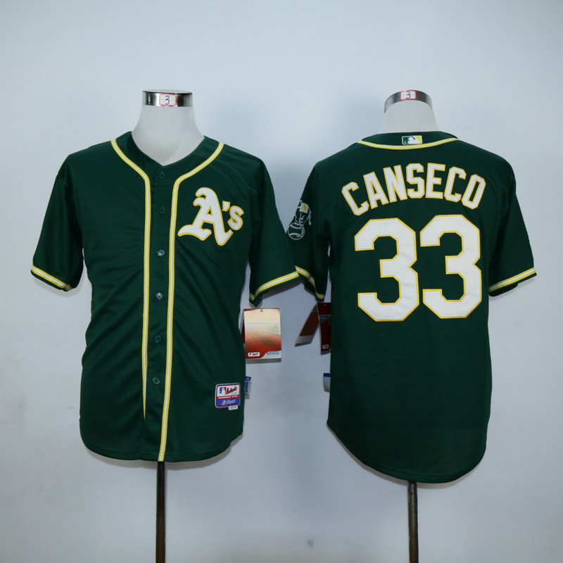 MLB Oakland Athletics #33 Canseco Green Jersey