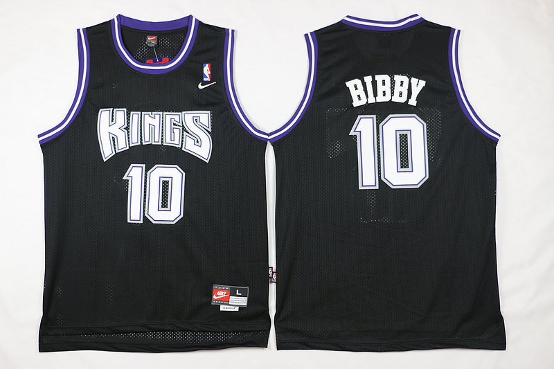 NBA Sacramento Kings #10 Bibby Black Jersey