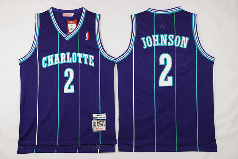 NBA Charlotte Bobcats #2 Johnson Purple Jersey