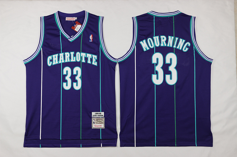 NBA Charlotte Bobcats #33 Mourning Purple Jersey