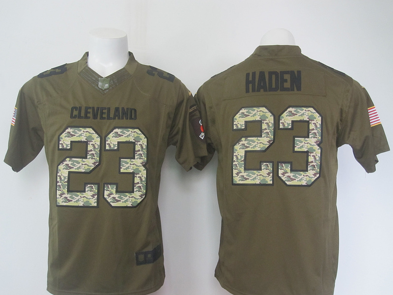 Nike Cleveland Browns #23 Haden Saulte for Service Green Limited Jersey